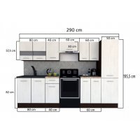 Bucatarie MARINA NEW 290 3A1 Wenge / Decor 0244